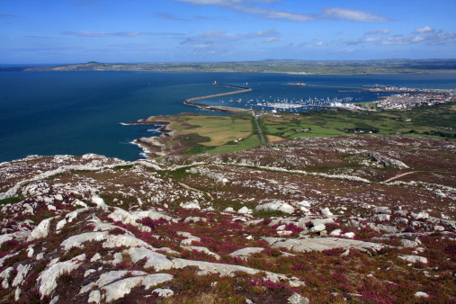 View from Holyhead Mountain on the Isle of Anglesey North Wales