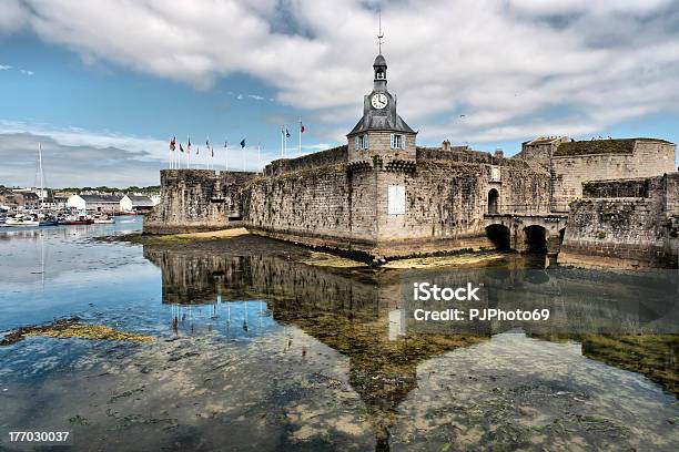 Concarneau Old Village With Low Tide Stock Photo - Download Image Now - Brittany - France, France, Concarneau