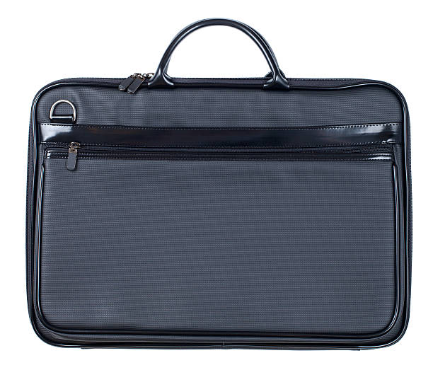 istock Black leather business case isolated on white 177030348