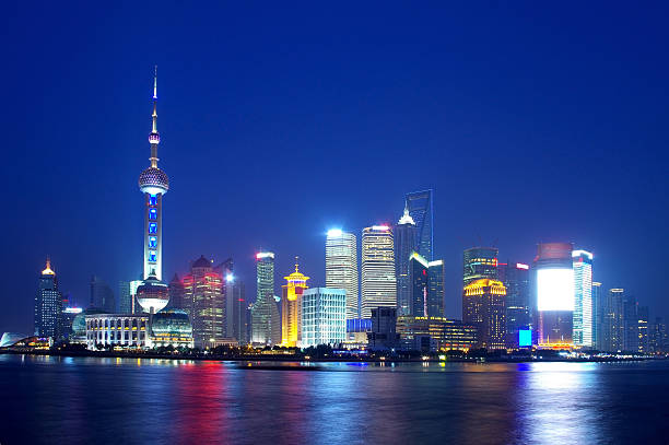 istock Shanghai skyline at night 177030392