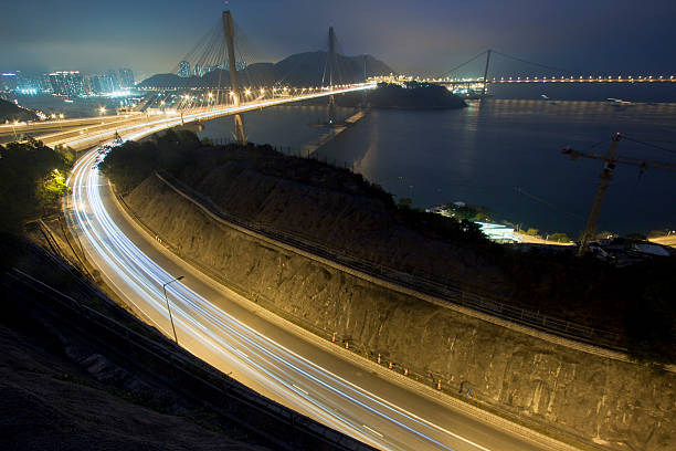 istock Ting Kau Bridge traffic at night. 177030454