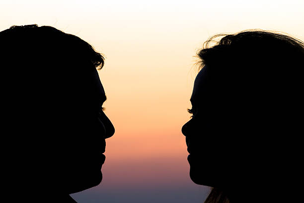 istock Silhouette background of romantic couple 177031049