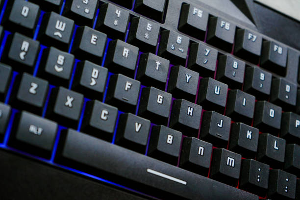 istock Close up of a retroilluminated keywboard for gamers 1770319630