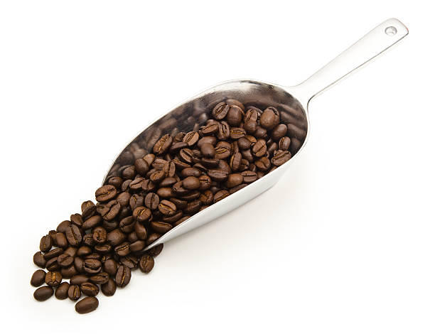 istock Coffee beans in a scoop isolated on white 177032168