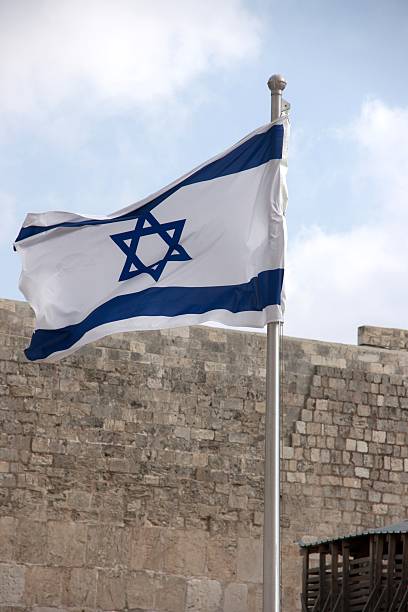 Israeli flag stock photo