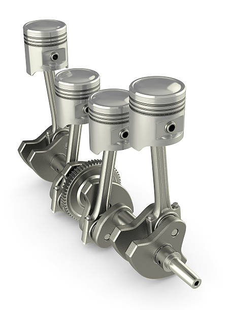 istock Pistons and crankshaft. four cylinder engine 177032523
