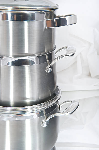 istock set of chrome pans 177033045