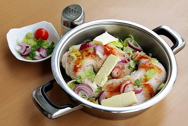 istock chicken legs with butter and vegetable before cooking 177033230