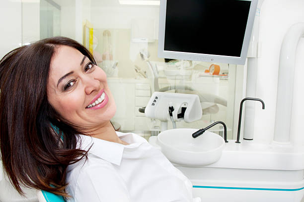 Happy patient stock photo