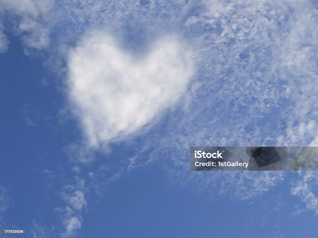 Herz-Form in the sky - Lizenzfrei Blau Stock-Foto