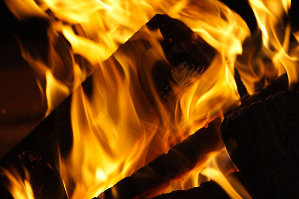 Fire flames stock photo