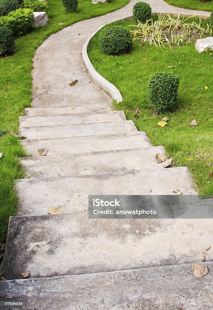 Path Path in gardens Blue Stock Photo