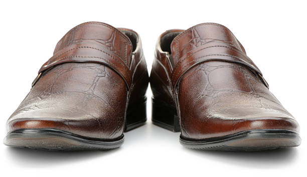 Pair of man's shoes stock photo