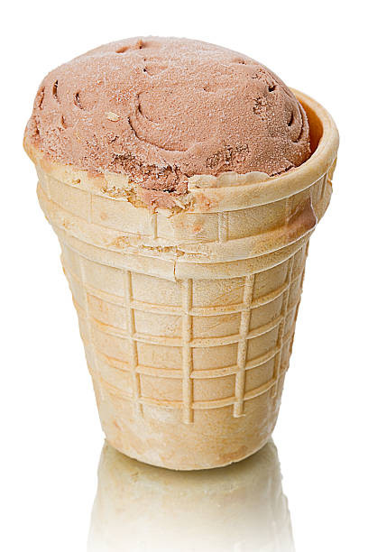 istock Chocolate ice cream in a waffle cup 177035136