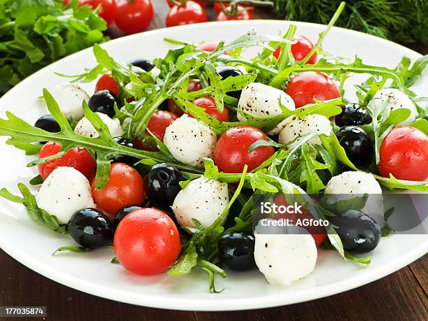 Salad Stock Photo - Download Image Now - Appetizer, Arugula, Black Olive
