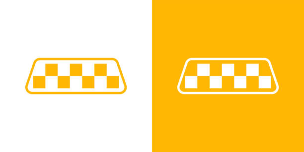 Taxi sing design for any purposes. Yellow button taxi icon. Taxi sing design for any purposes. Yellow button taxi icon. taxi logo background stock illustrations