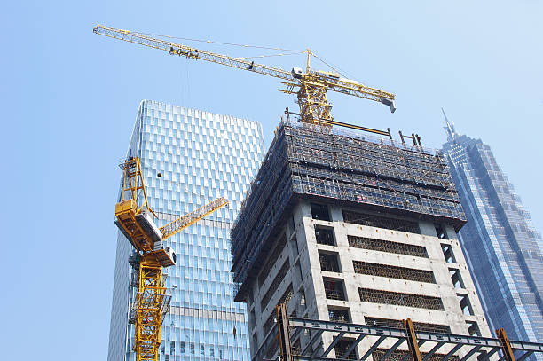 Shanghai housing construction stock photo