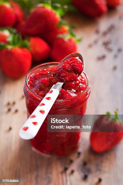 Jam Stock Photo - Download Image Now - Strawberry, Preserves, Black Peppercorn