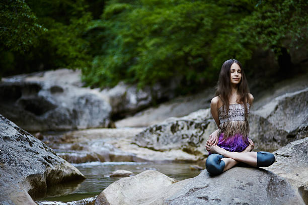 istock Yoga in mountains 177037383
