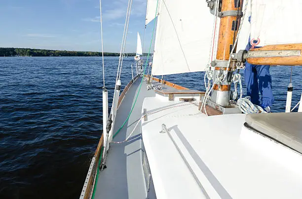 bow of a sailing boat