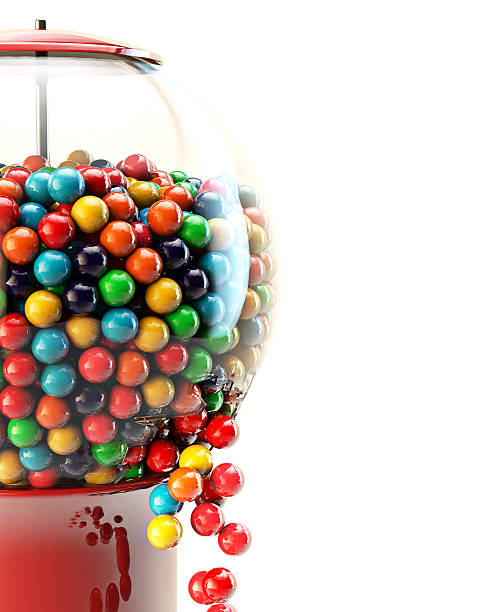 Cracked Gumball Machine stock photo