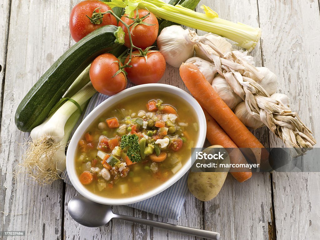 Zuppa di verdure - Foto stock royalty-free di Aglio - Alliacee