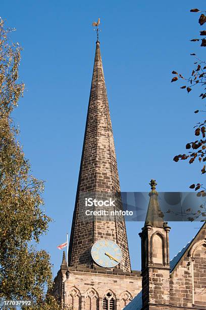 St Cuthberts Church Spire Stock Photo - Download Image Now - Darlington - North East England, Architectural Feature, Bell Tower - Tower