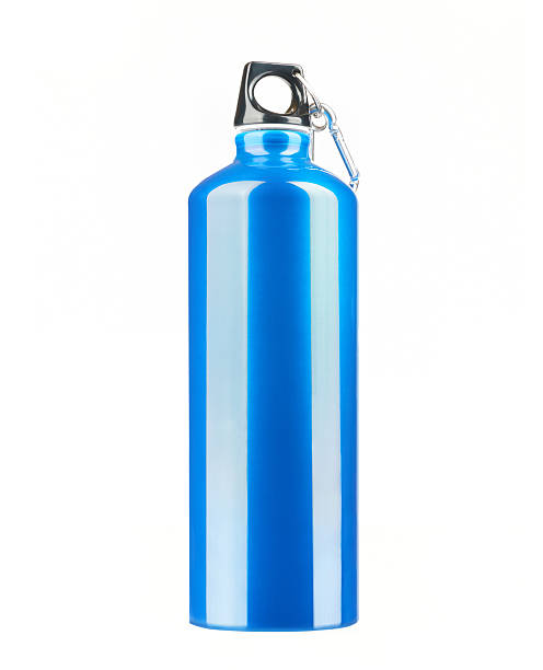 Blue canteen Blue canteen isolated hipflask stock pictures, royalty-free photos & images