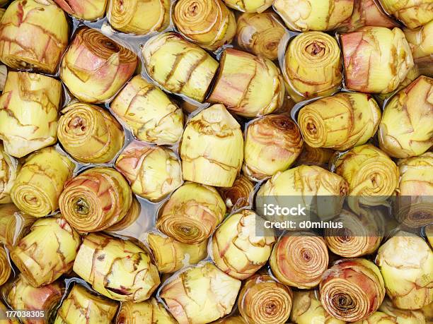 Cooked And Eaten Stock Photo - Download Image Now - Artichoke, Cutting, Water