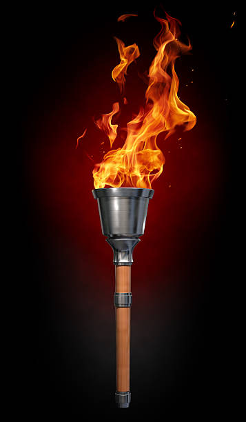 chama olímpica - flaming torch imagens e fotografias de stock