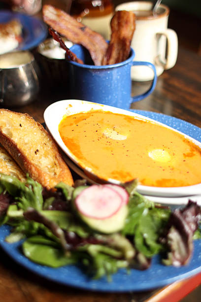 istock Baked eggs in tomato bisque 177038757