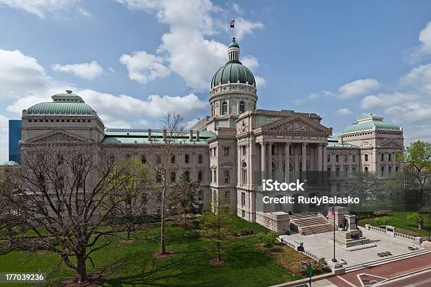 Indiana Capitol Building Stock Photo - Download Image Now - Indiana, State Capitol Building, Architectural Column