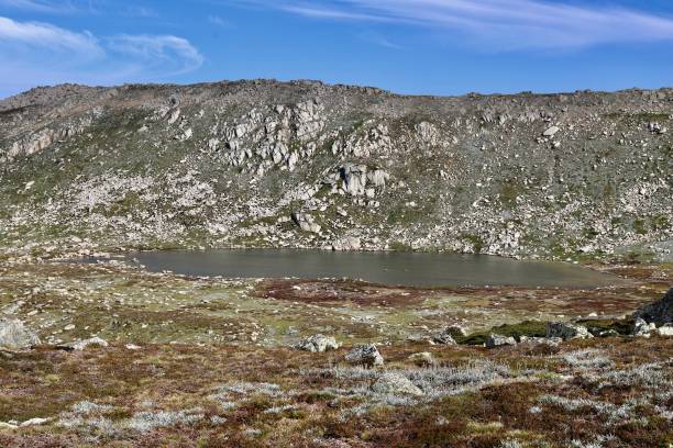 Alpine lake Mount Kozsciusko stock photo