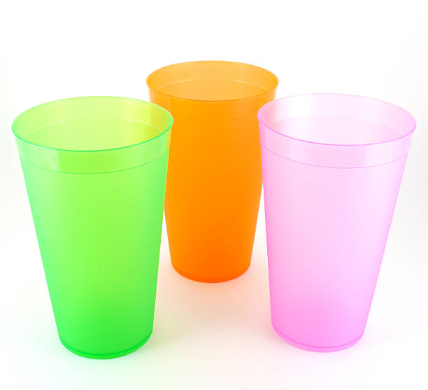 istock Green, orange and pink cups 177039622