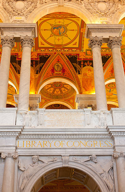 istock Ceiling of Library Congress in Washington DC 177040021