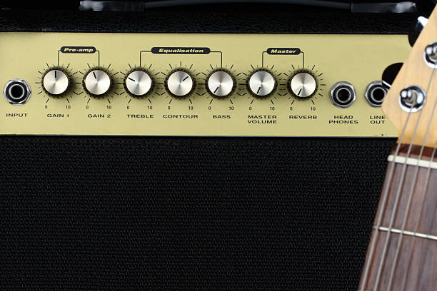 istock Close view of a small electric guitar amp 177040076