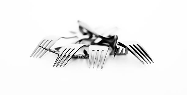 Conjunto de forks - fotografia de stock