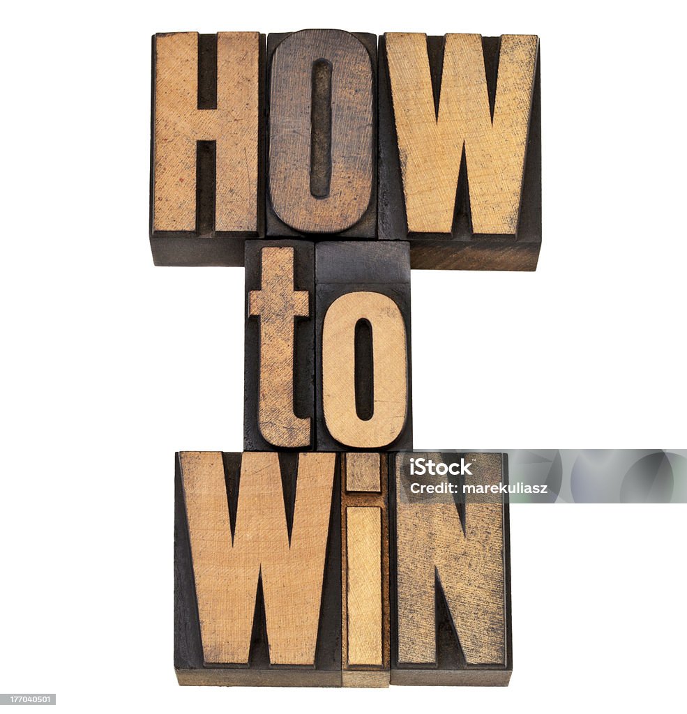 how to win in 활판 인쇄 유형 - 로열티 프리 개념 스톡 사진