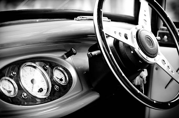 istock Vintage Wedding Car B&W 177040895