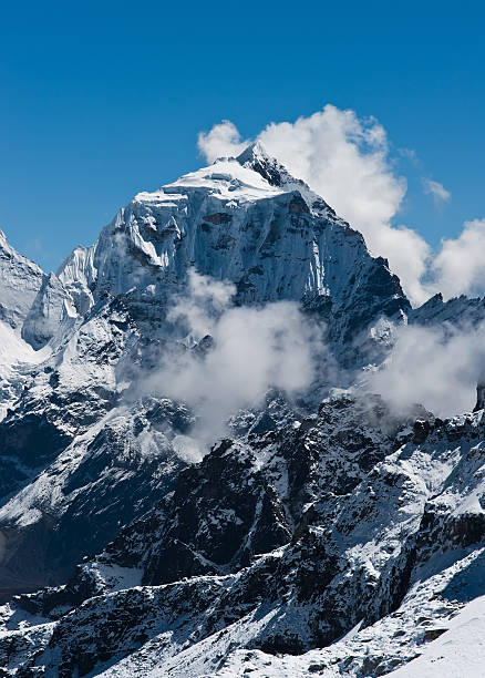 istock Taboche mountain peak and clouds viewed from Renjo pass 177041891