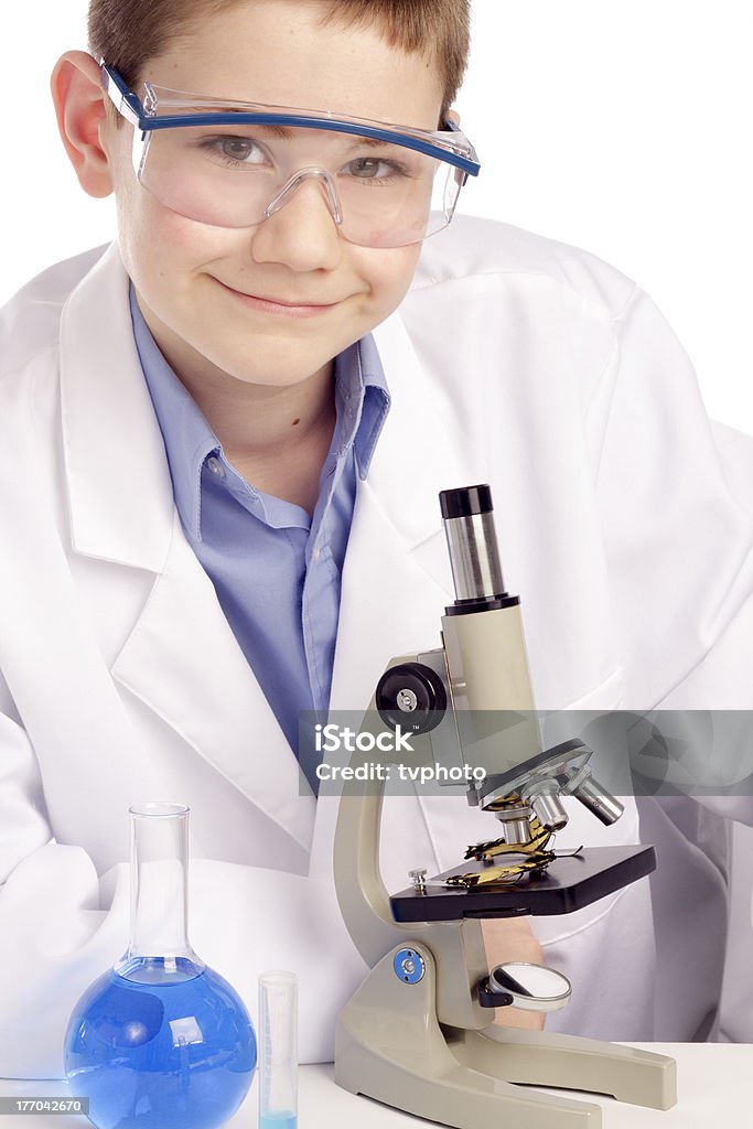 Niño genio científico - Foto de stock de Alegre libre de derechos