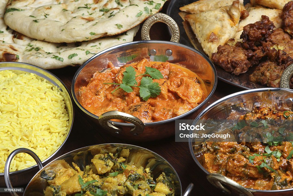 Curry de poulet au beurre indien - Photo de Cuisine indienne libre de droits