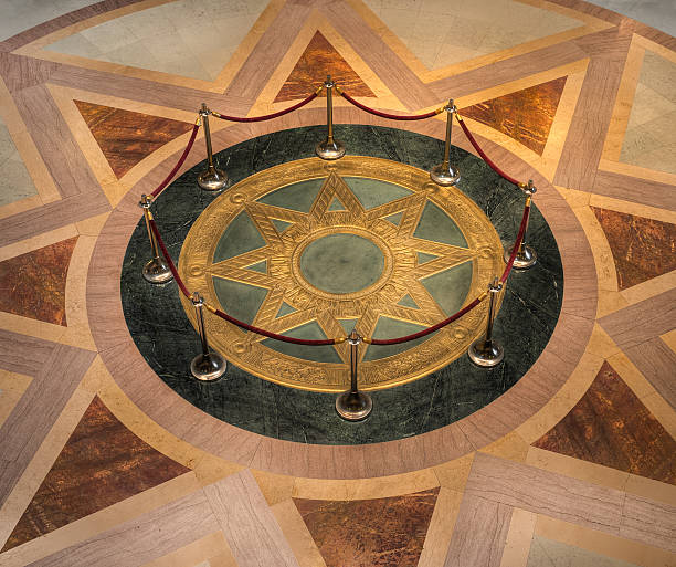 Star Seal of MN State Capitol Rotunda stock photo