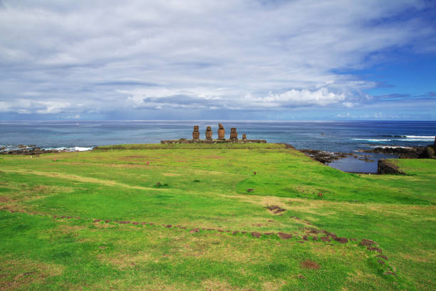 istock Rapa Nui. The statue Moai in Ahu Tahai on Easter Island, Chile 1770437535