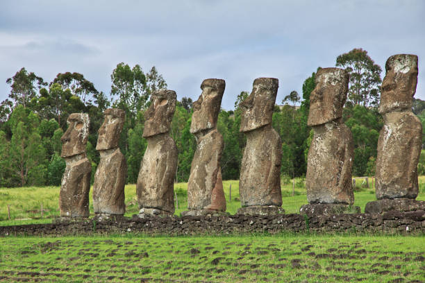 istock Rapa Nui. The statue Moai in Ahu Akivi on Easter Island, Chile 1770438187