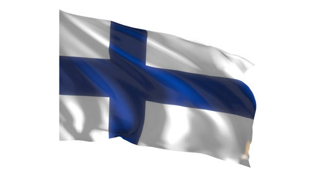 istock Finland national flag on white background. 1770456365