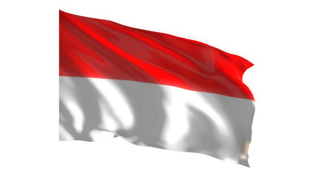 istock Indonesia national flag on white background. 1770457486