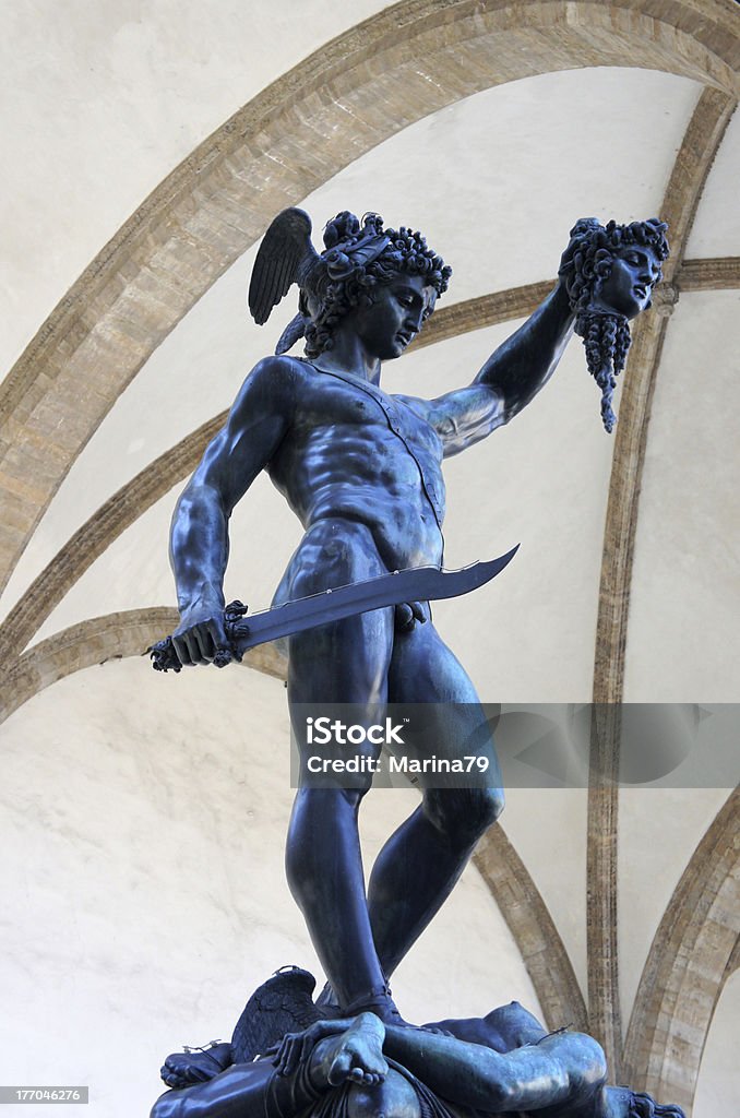 Perseu com cabeça de Górgona Medusa, Loggia Lanzi, Florence, Itália - Royalty-free Arcaico Foto de stock