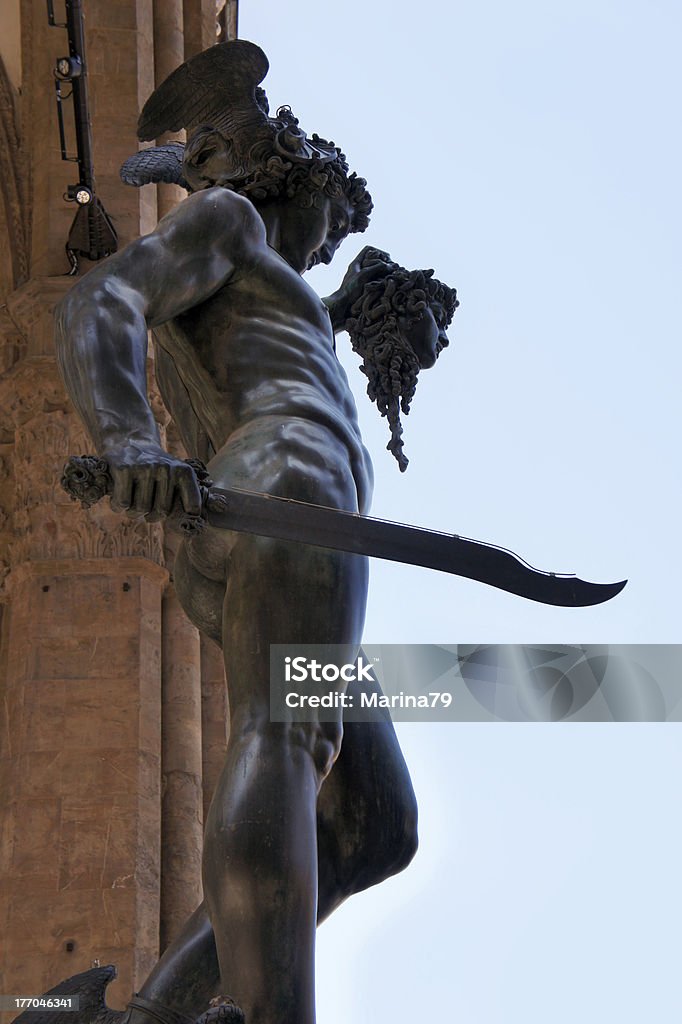 Perseus mit Kopf von Medusa Gorgone, Loggia Lanzi, Florenz, Italien - Lizenzfrei Architektur Stock-Foto