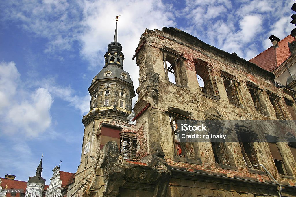 Ruinen von Dresden, Deutschland. - Lizenzfrei Zweiter Weltkrieg Stock-Foto